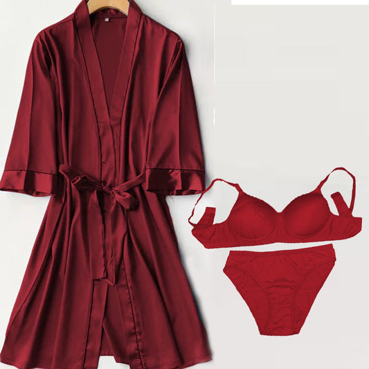 3 Piece (Gown+Bra panty )