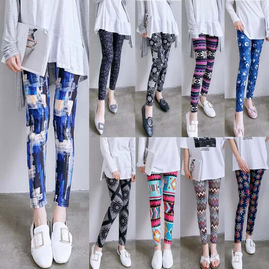 Pack of 4 ladies 3D Printed  Tights