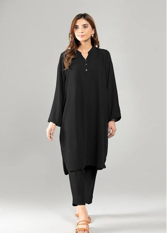 2 piece Black suit (stitched) Code#1012